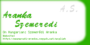 aranka szemeredi business card