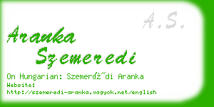 aranka szemeredi business card